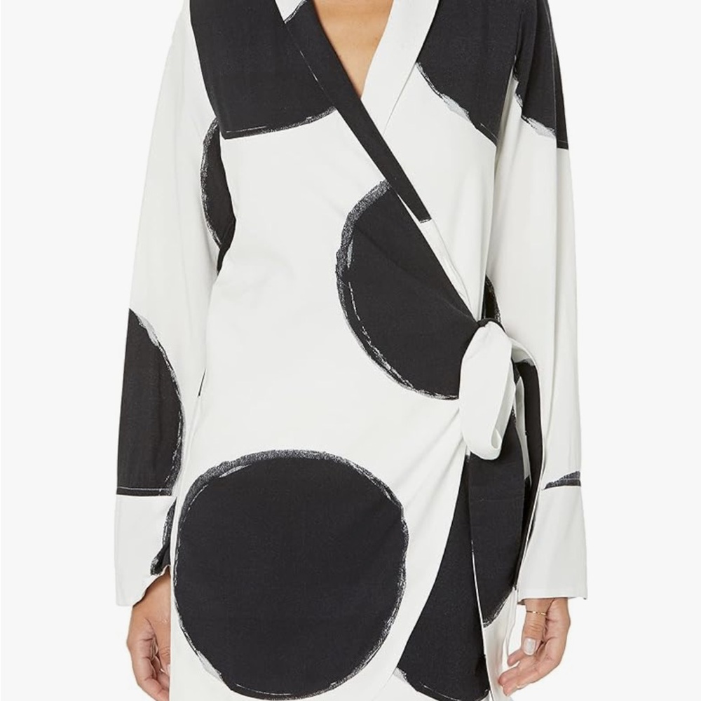 Black and White Wrap Dress by Paige Desorbo